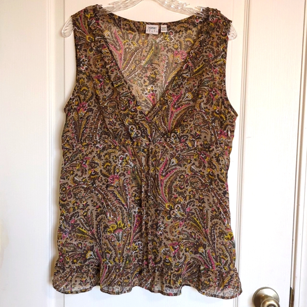 Esprit blouse tank top XL NWOT